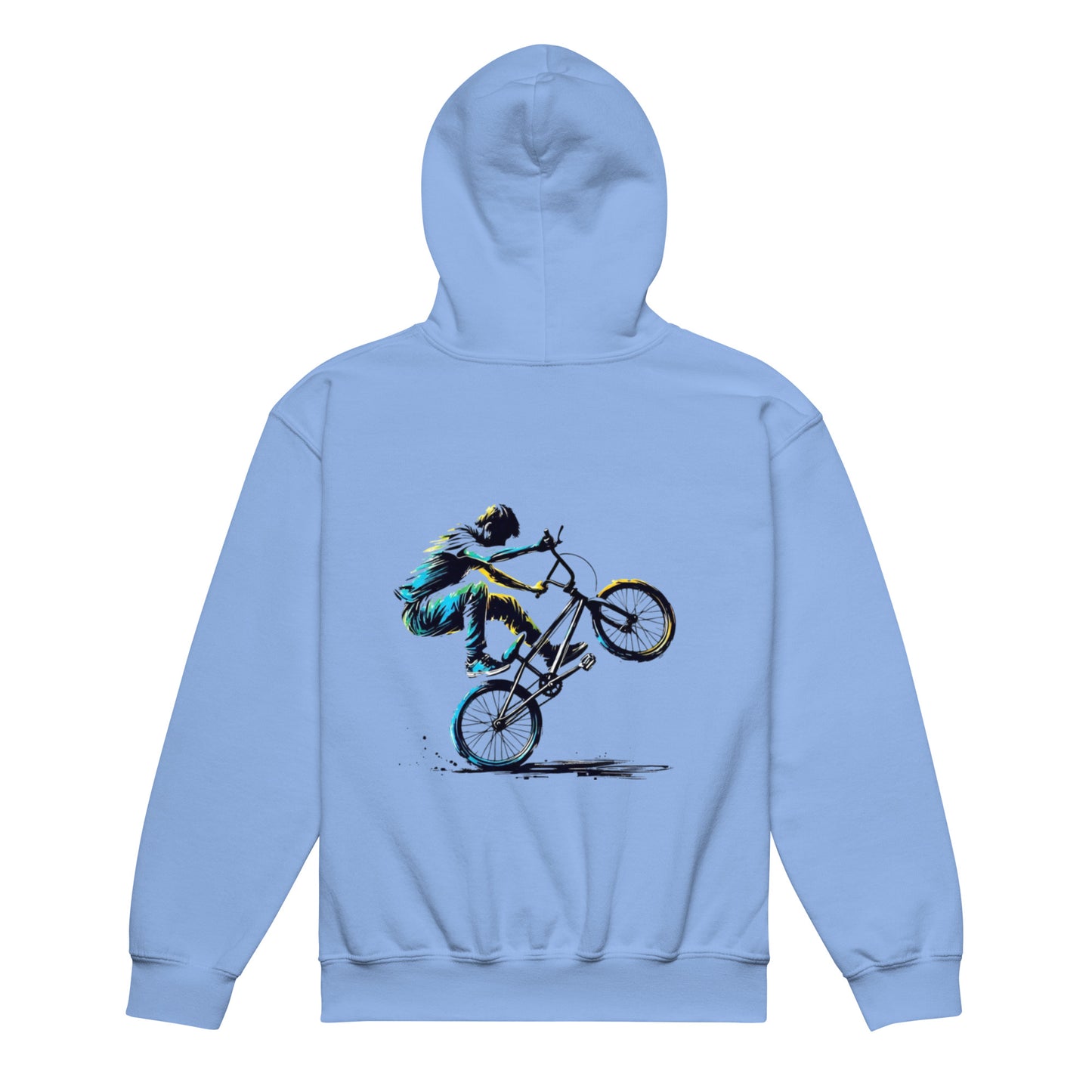 The Wheelie - Back print - Youth heavy blend hoodie