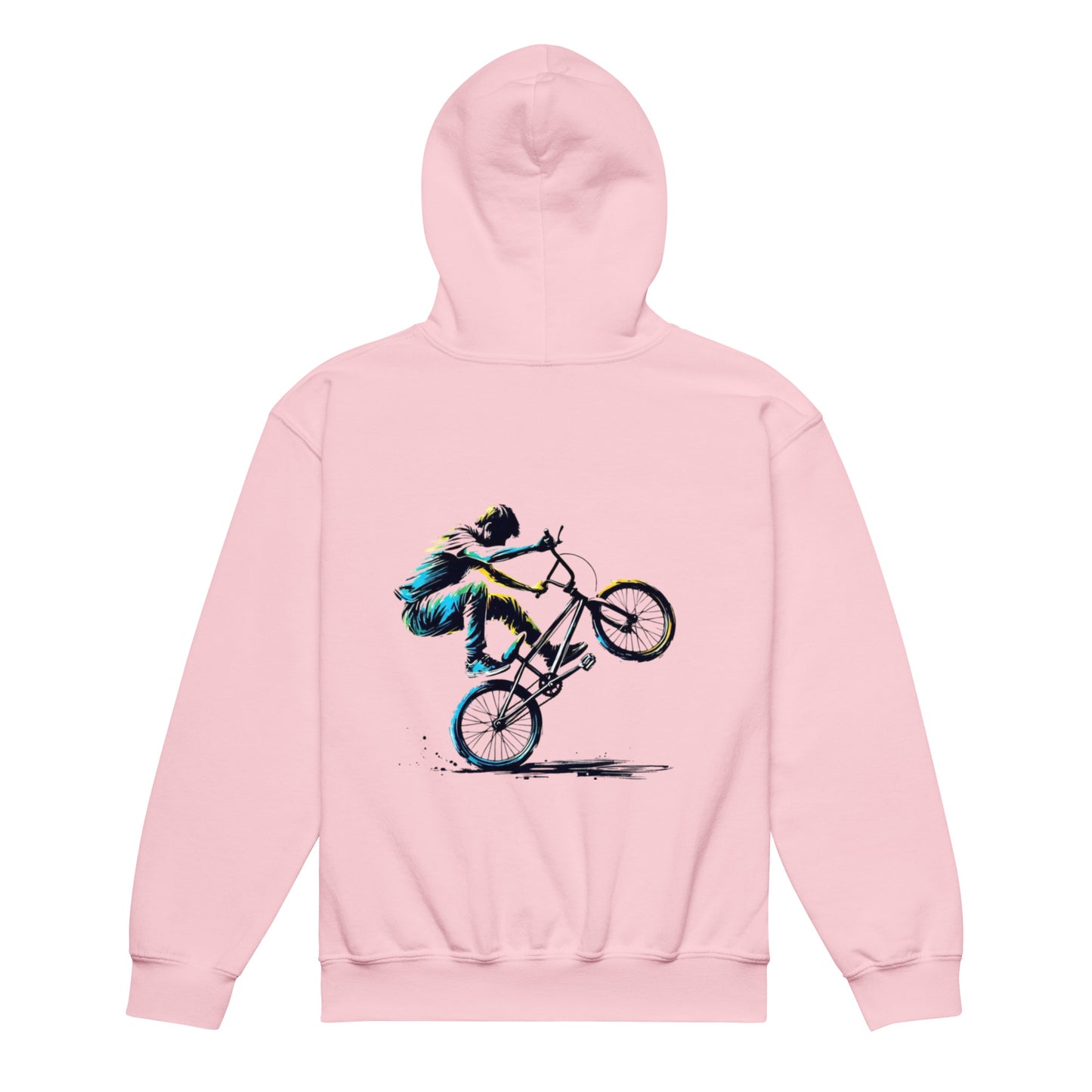 The Wheelie - Back print - Youth heavy blend hoodie