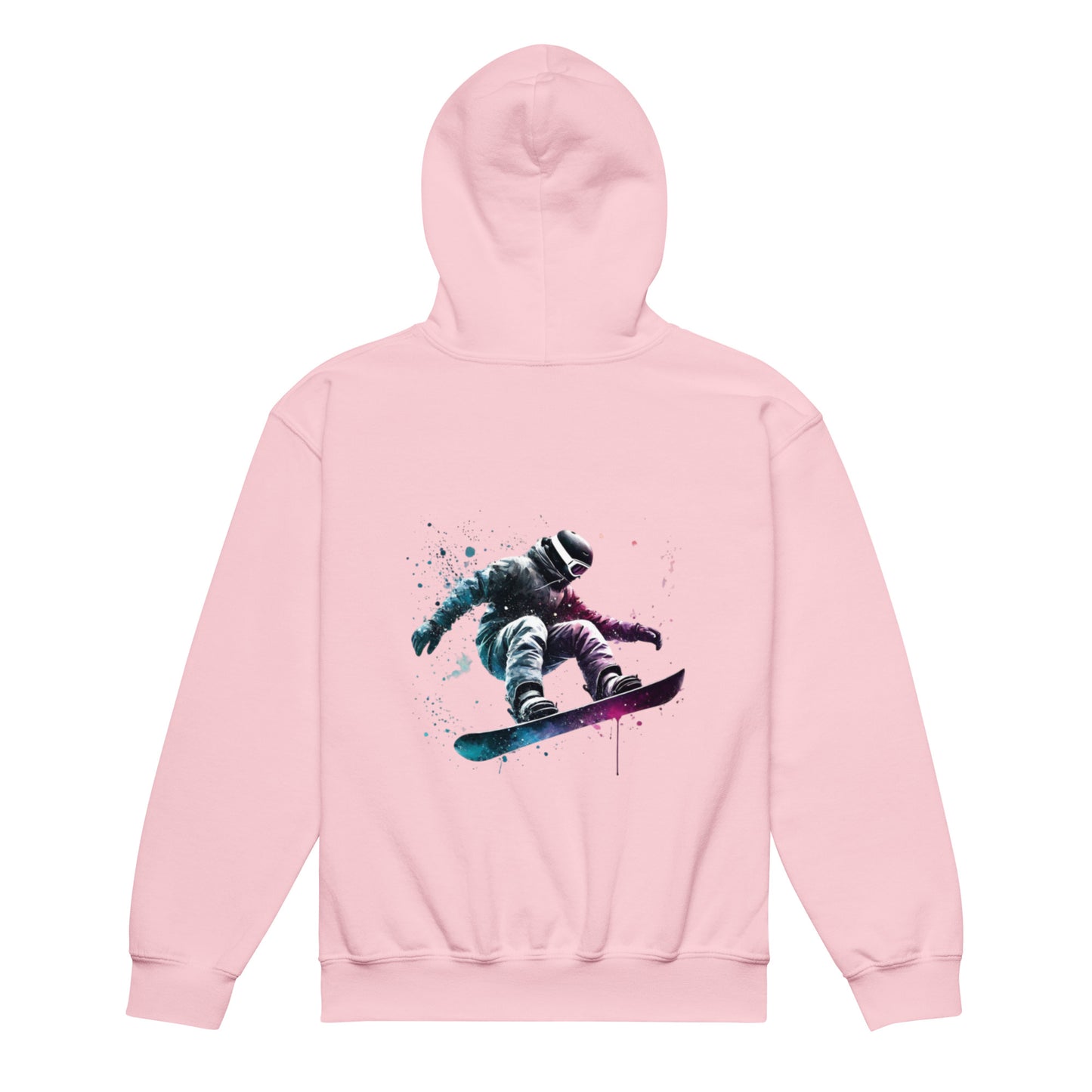 Snowboarding through the Galaxy - Colour - Youth heavy blend hoodie