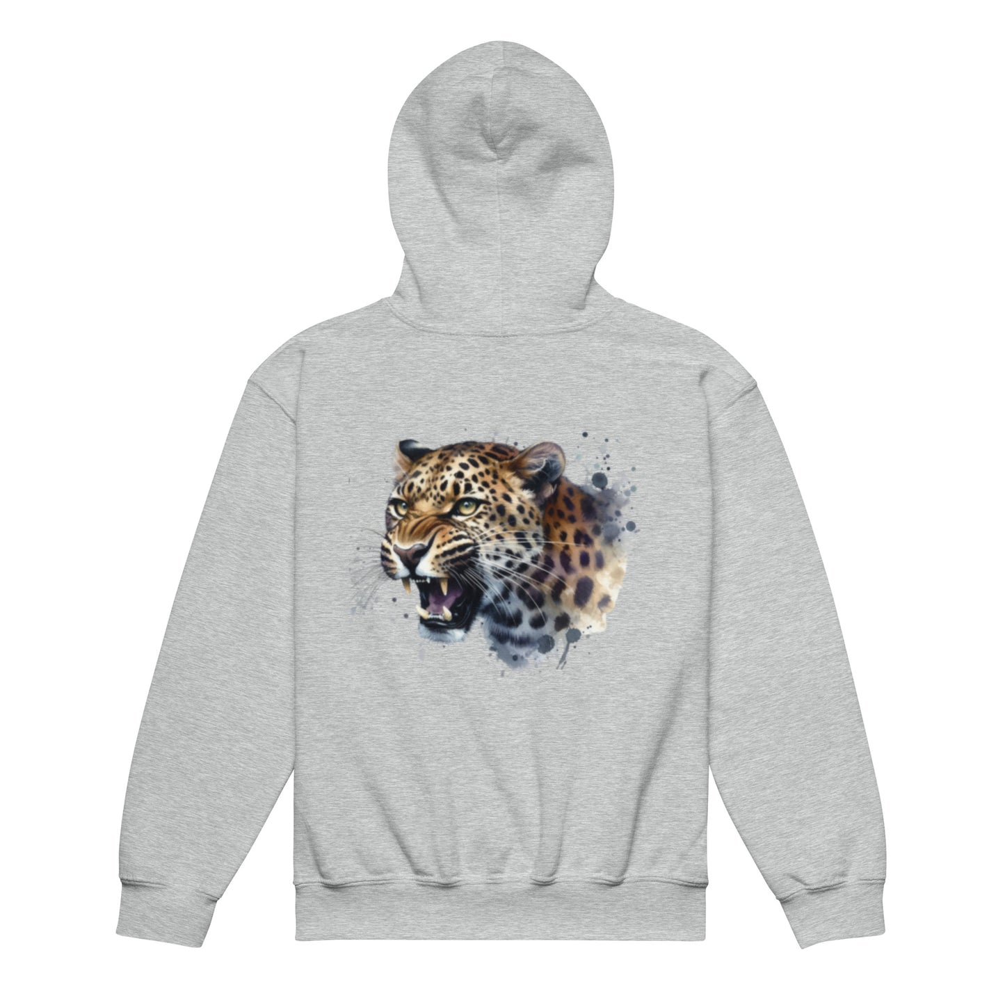The Leopard - back view - Youth heavy blend hoodie