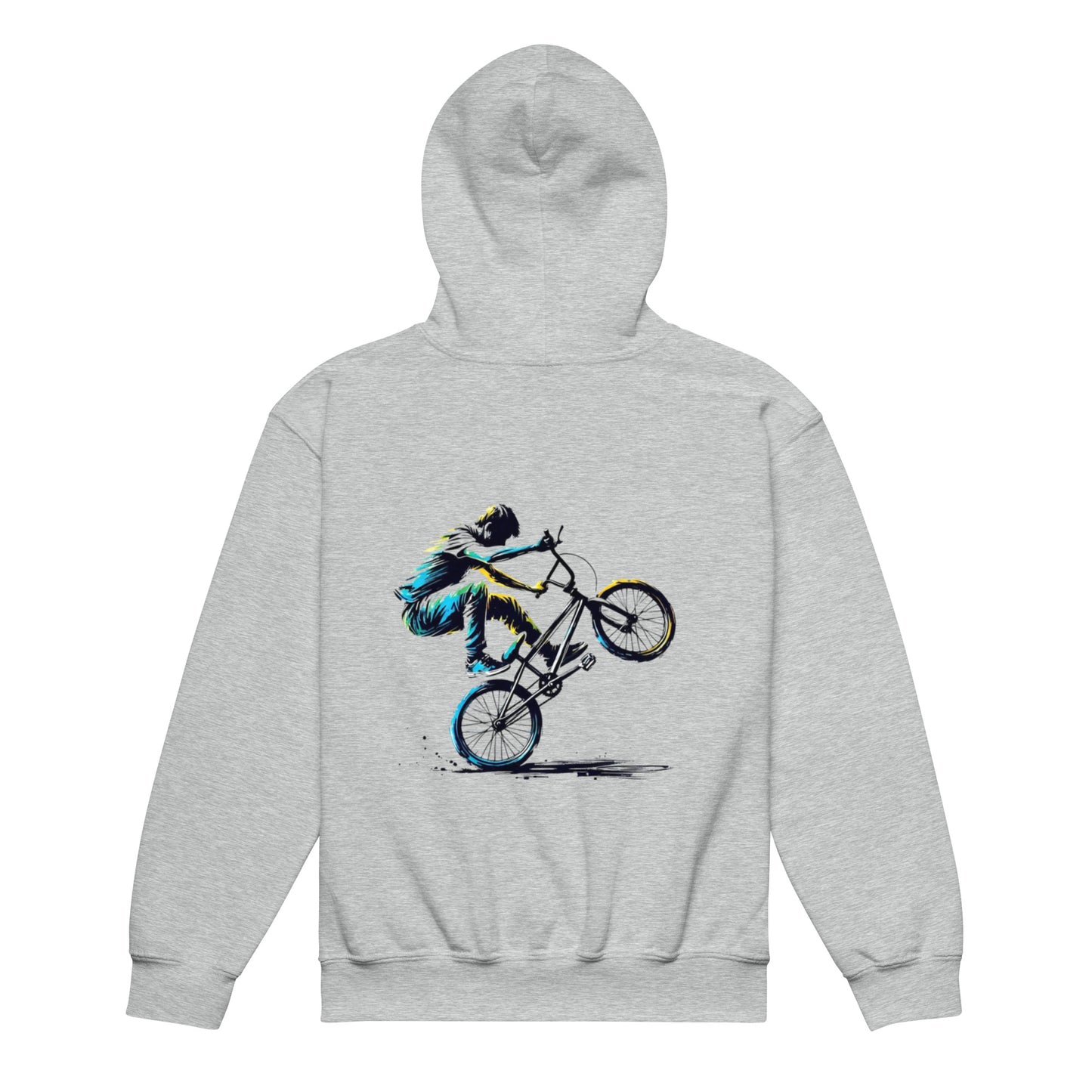 The Wheelie - Back print - Youth heavy blend hoodie