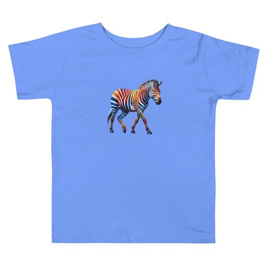 Zebra in Technicolour - Toddler Short Sleeve Tee