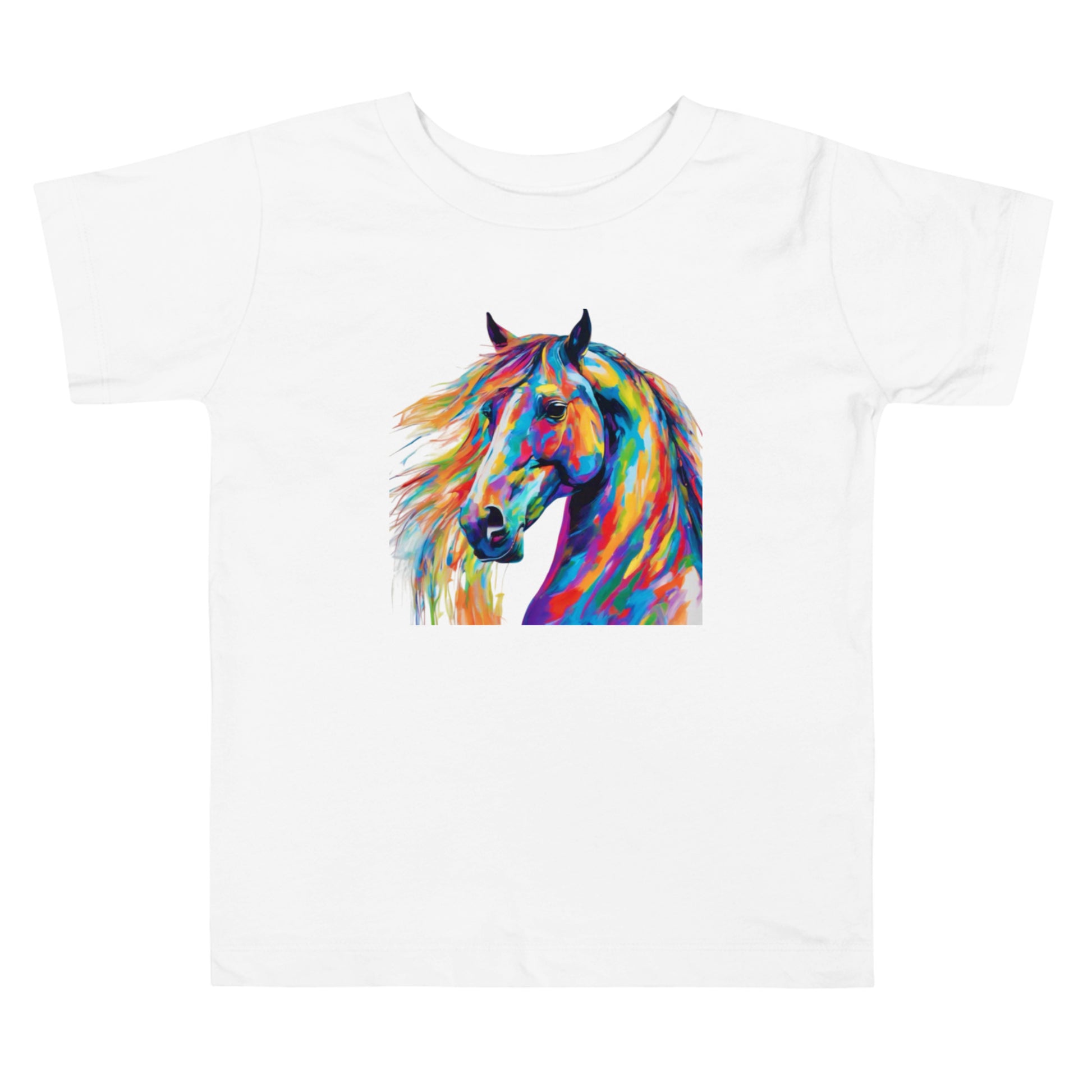 Horse in Multicolour - Toddler Short Sleeve Tee