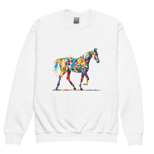 Geometric Horse - Youth crewneck sweatshirt