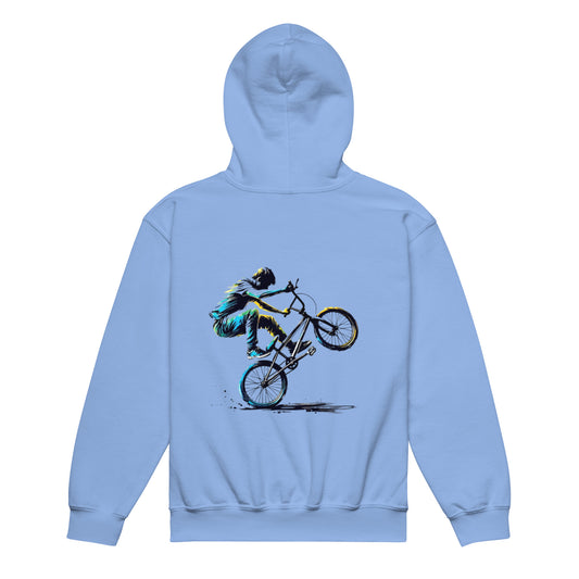 The Wheelie - Back print - Youth heavy blend hoodie