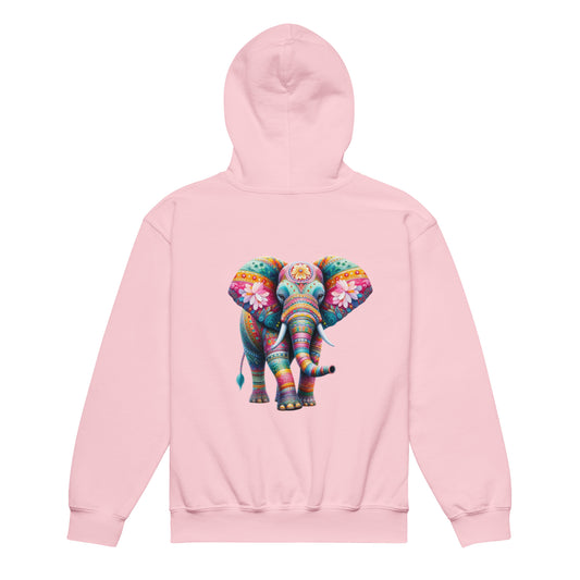 Flora the Elephant - Youth heavy blend hoodie