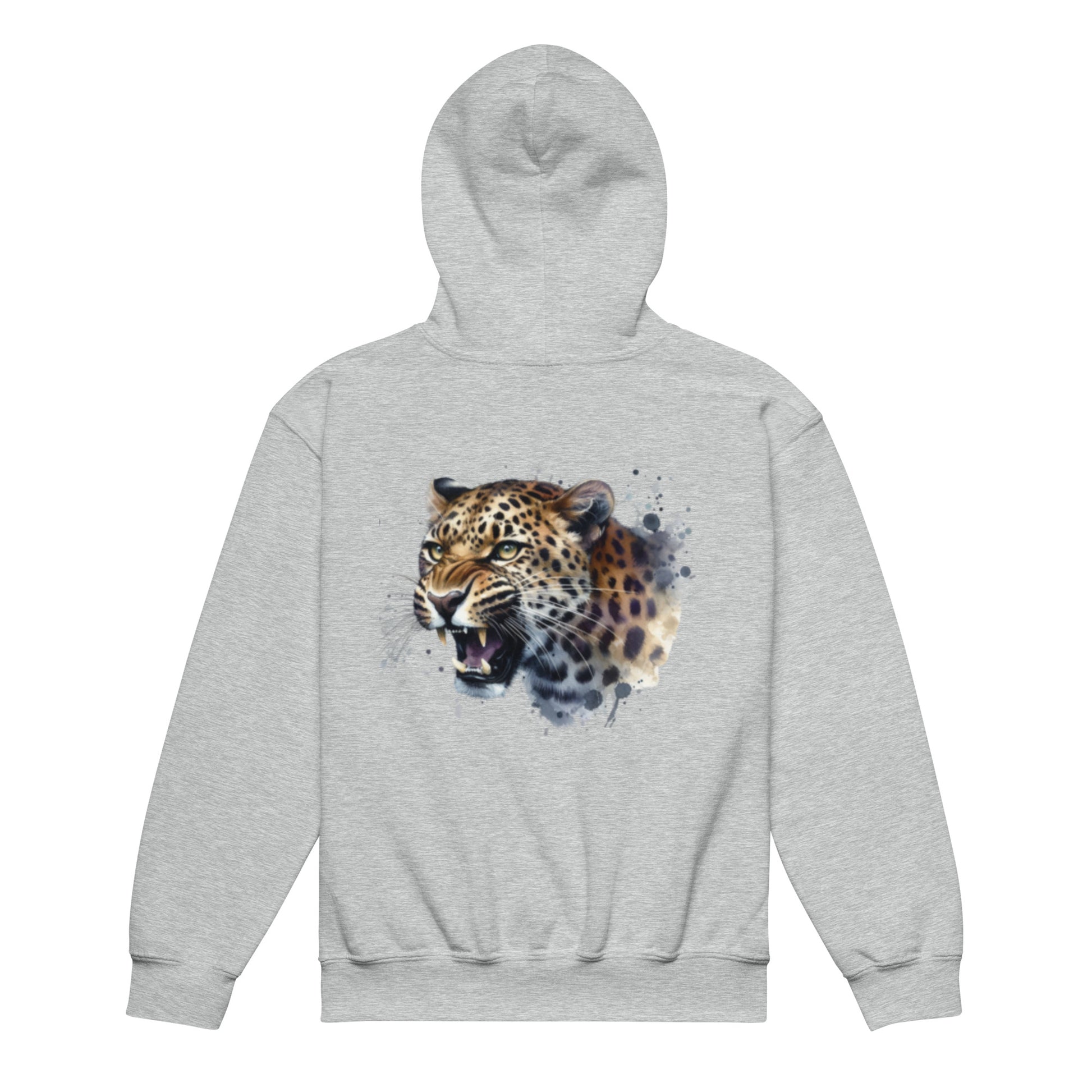 The Leopard - back view - Youth heavy blend hoodie